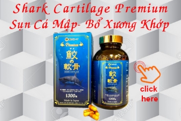 SỤN CÁ MẬP NHẬT BẢN - SHARK CARTILAGE PREMIUM - BỔ SUNG DINH DƯỠNG CHO XƯƠNG, KHỚP